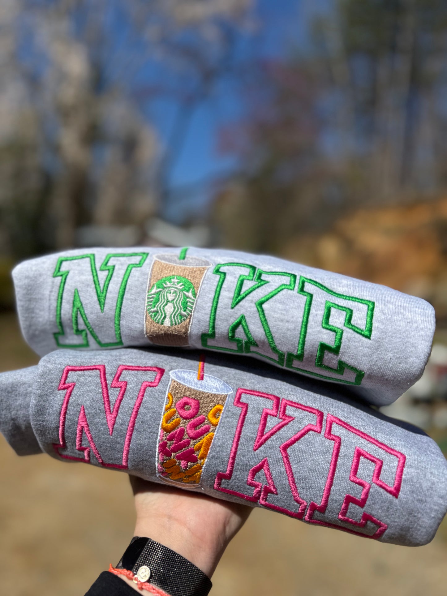 ☕ N!KE-Inspired Embroidered – Custom Drink Edition - GILDAN BRAND