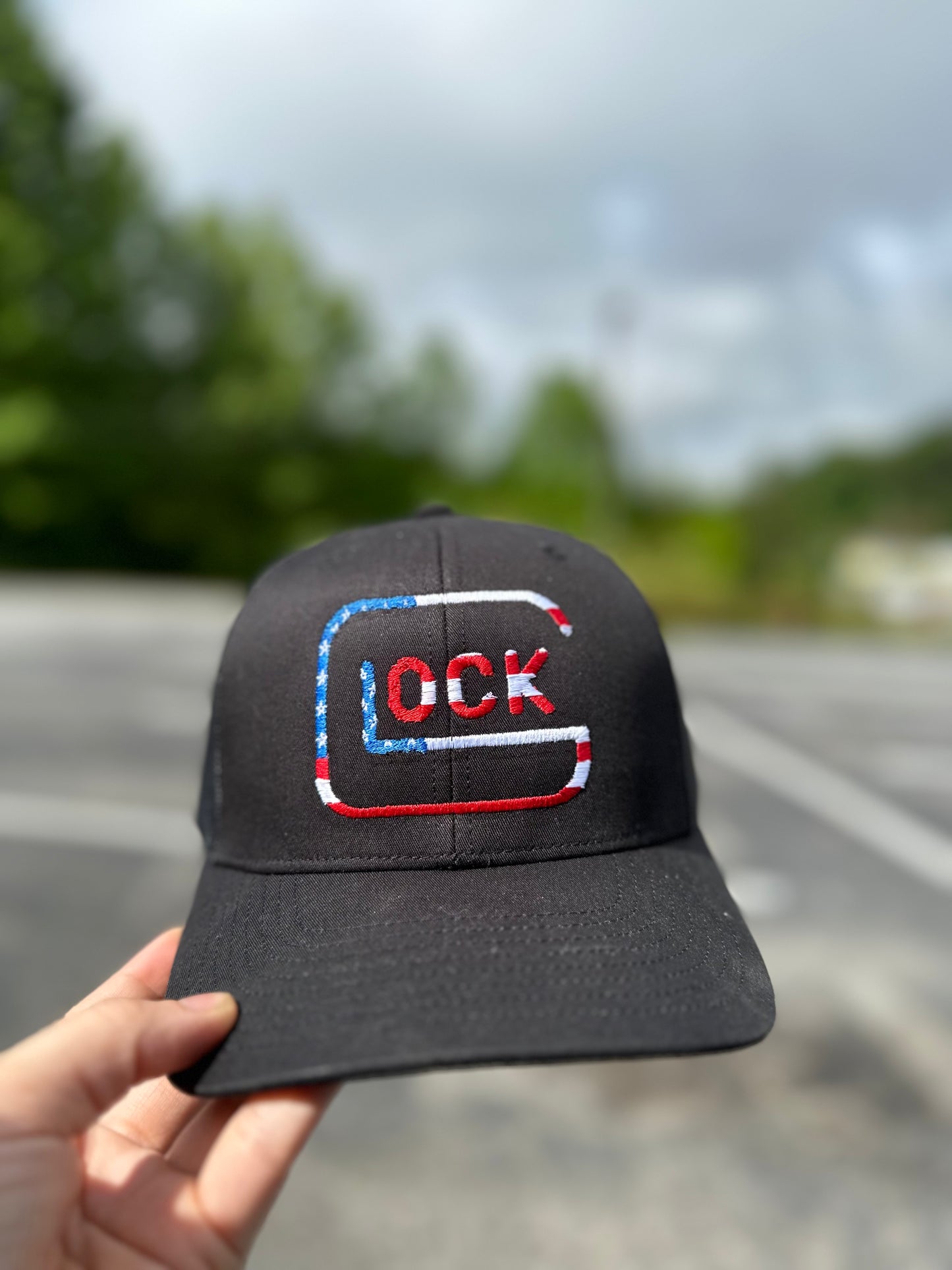 Patriotic “Glock” Embroidered Hat – Black Richardson 112