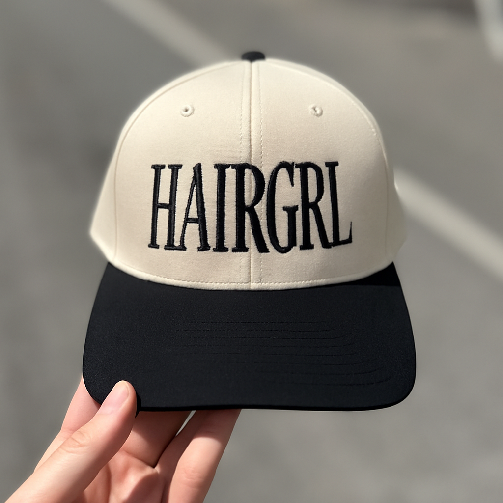 “HAIRGRL” Embroidered Hat – Two-Tone Otto Brand