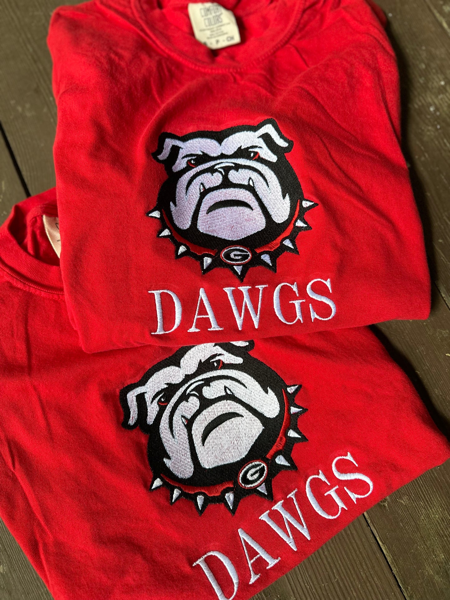 College Game Day Embroidered Tees – Gators | Vols | Dawgs
